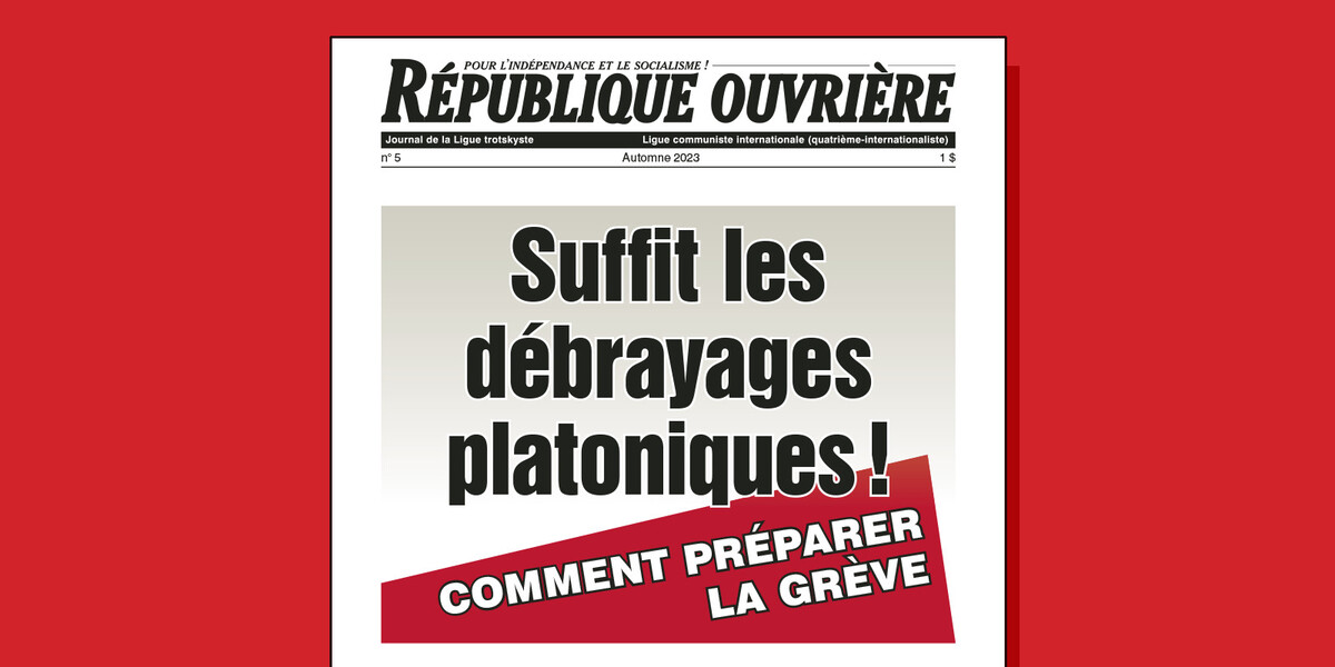 République ouvrière No. 5  |  19 November 2023