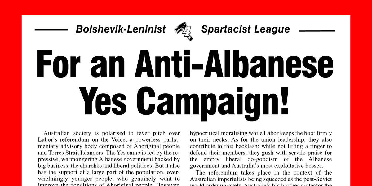 For an Anti-Albanese Yes Campaign!