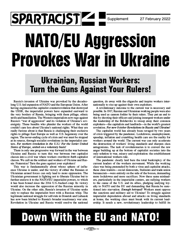 NATO/EU Aggression Provokes War in Ukraine  |  2022년 2월 27일