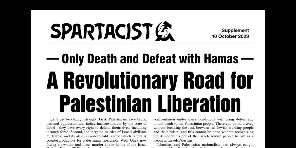 A Revolutionary Road for Palestinian Liberation