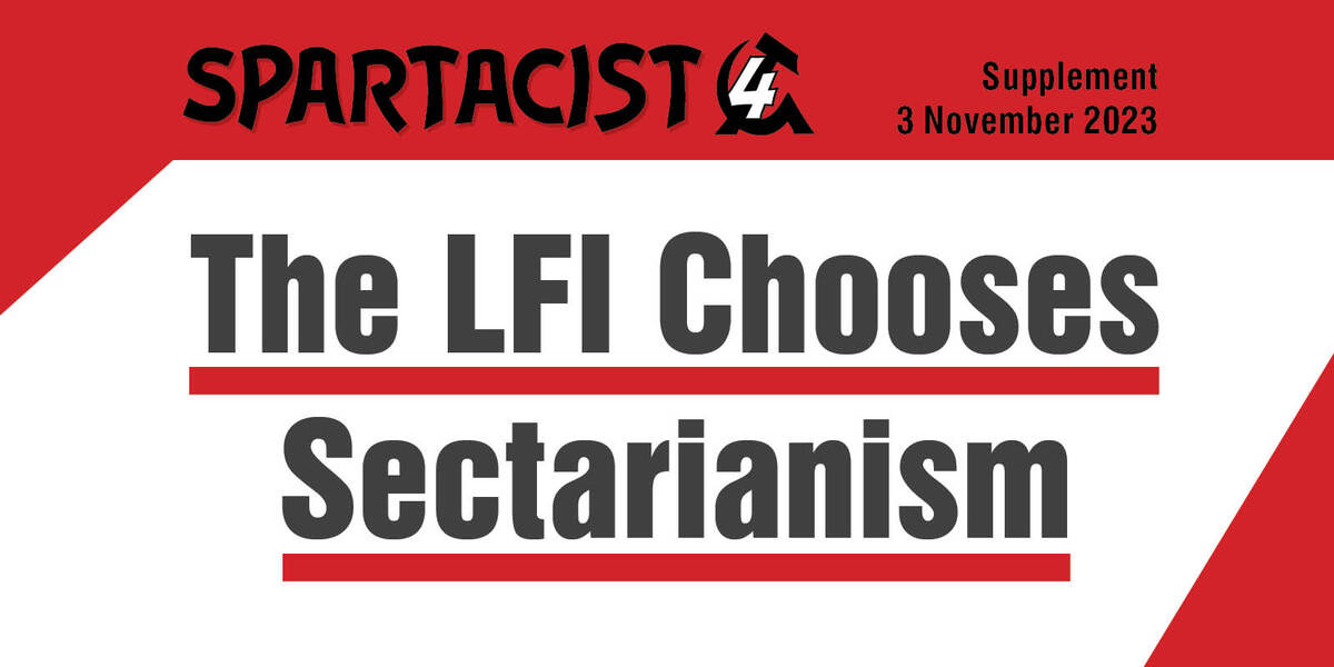 The LFI Chooses Sectarianism