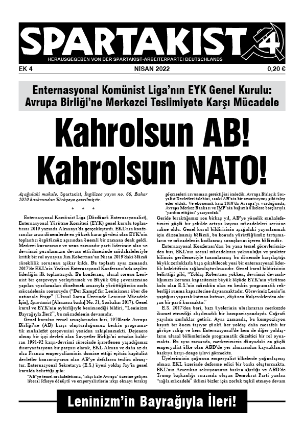 Spartakist (Türkçe Ek) n. 4  |  1 aprile 2022