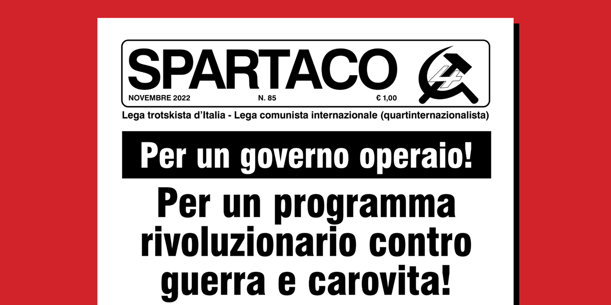 Spartaco n. 85  |  27 novembre 2022